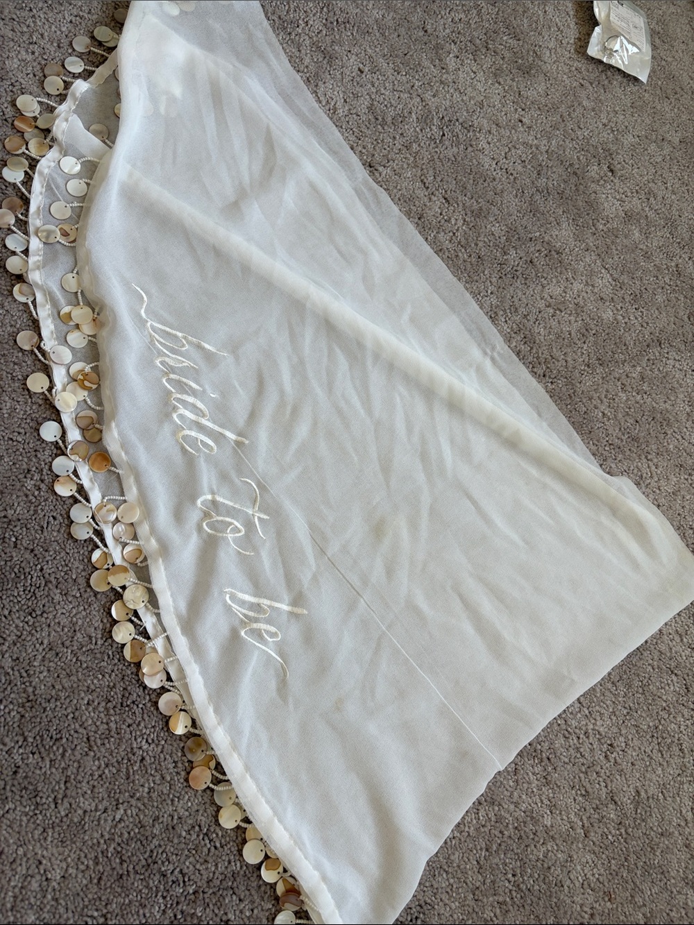 Amazon White Circle Skirt with Gold Sequin Trim
